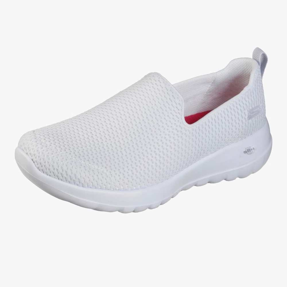 Skechers White Mesh Slip-On Sneakers